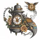 Time Machine tattoo design idea