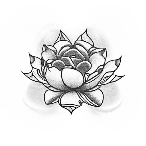 Indigenous design of a flower  tattoo design idea