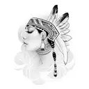 Indigenous design to represent femininity tattoo design idea