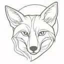 Silver Fox wiriting  tattoo design idea