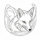 Silver Fox wiriting  tattoo design idea