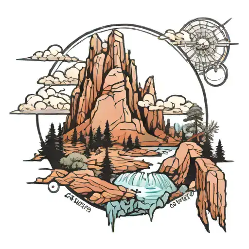 Colorado landscape tattoo design idea