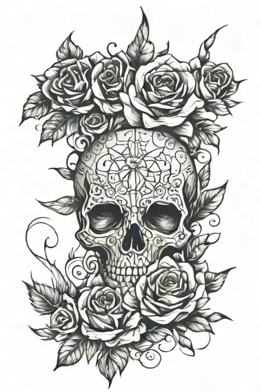 pain and love tattoo design idea