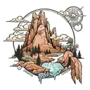 Colorado landscape tattoo design idea