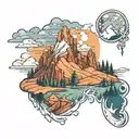 Colorado landscape tattoo design idea