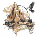 Colorado landscape tattoo design idea