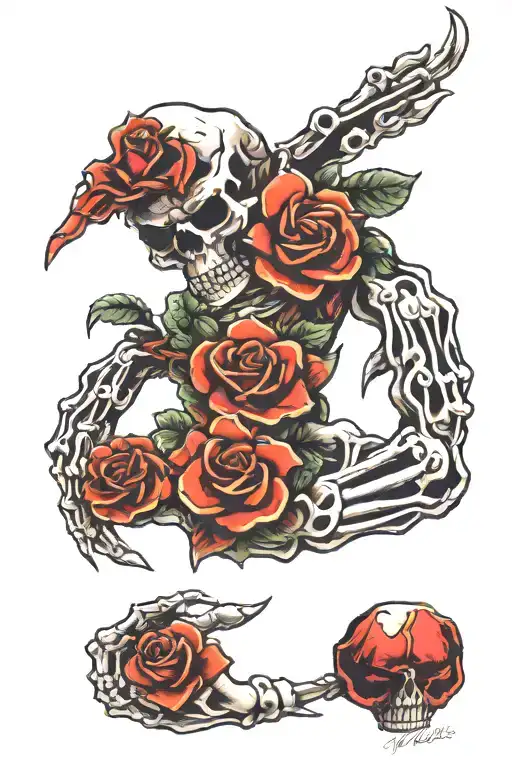 skeleton hand tattoo tattoo design idea