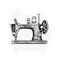sewing machine tattoo design idea