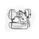 sewing machine tattoo design idea