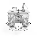 sewing machine tattoo design idea