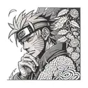 Naruto smoking marijuana tattoo design idea