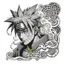 Naruto smoking marijuana tattoo design idea