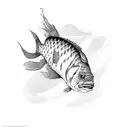 scale ans Fish tattoo design idea