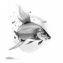 scale ans Fish tattoo design idea