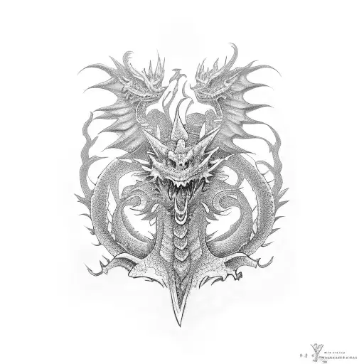 yakuzu dragon inspired by sailor jerry  tattoo design idea