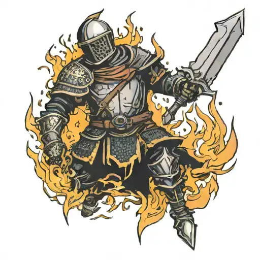 dark souls bonefire tattoo design idea