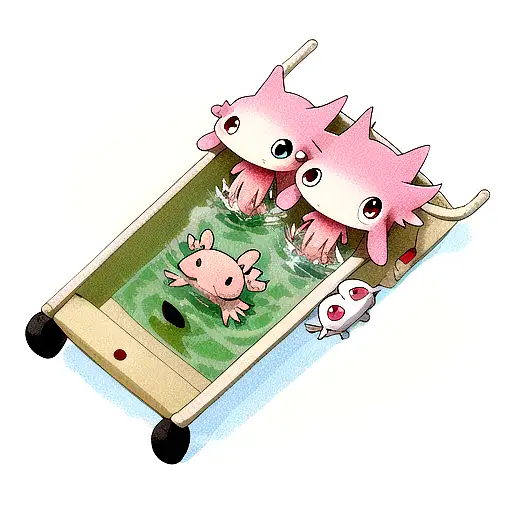 Cute Axolotl Anime Art Design Cute Animals Axolotl Hentaii - Inspire Uplift