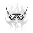 scuba dive tattoo design idea