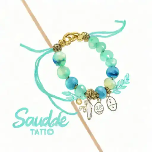 Fineline tattoo on the wrist, bracelet, “Saudade” lettering in the bracelet, bracelet with several rows and pendants. Pe tattoo design idea