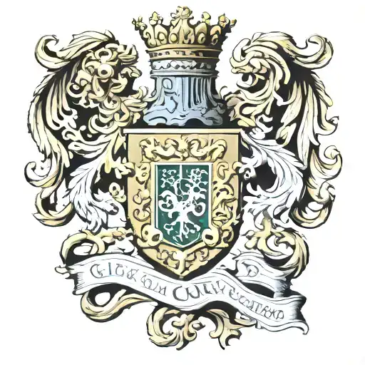 city ​​coat of arms vienna 1899 lettering tattoo design idea