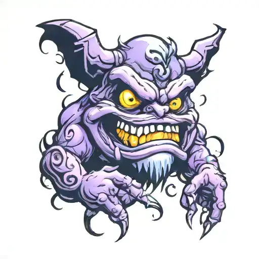 grimace tattoo design idea