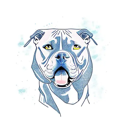 Pitbull tattoo design idea