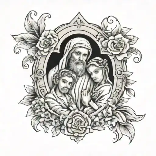 The Holy Family Unity Eternity' tattoo design idea
