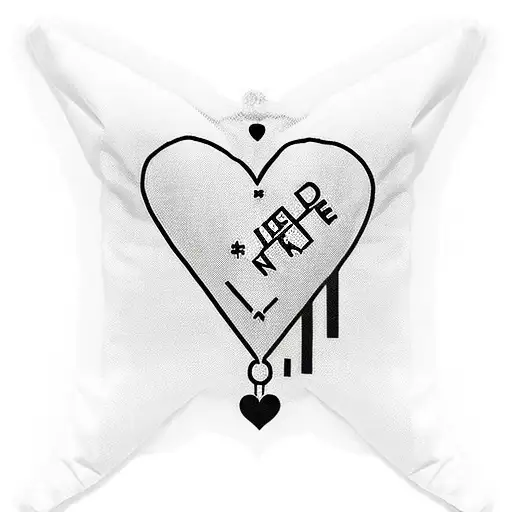 Heart-shaped globe with a heart monitor line showing a spike and the words 'God saved me' tattoo design idea