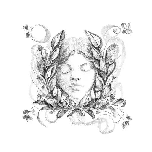 Laurel wreath with Famiglia prima di tutto tattoo design idea