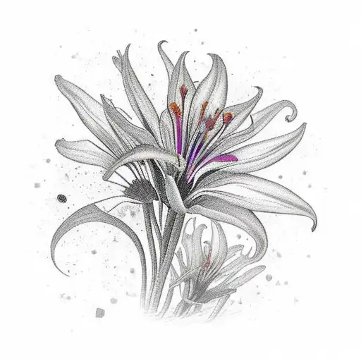tigerlillies with quote "This Too Shall Pass" tattoo design idea