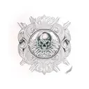 Huesos de la mani tattoo design idea