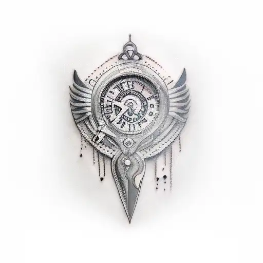 EDC Knive tattoo design idea