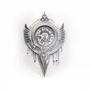 EDC Knive tattoo design idea