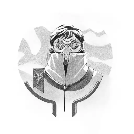 binary harry potter scouts camping scuba land river tattoo design idea