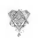 binary harry potter scouts camping scuba land river tattoo design idea