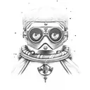 binary harry potter scouts camping scuba land river tattoo design idea