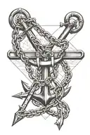 Anchor & chain tattoo design idea