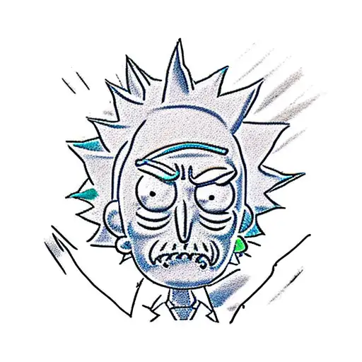 rick and morty tattoo design idea