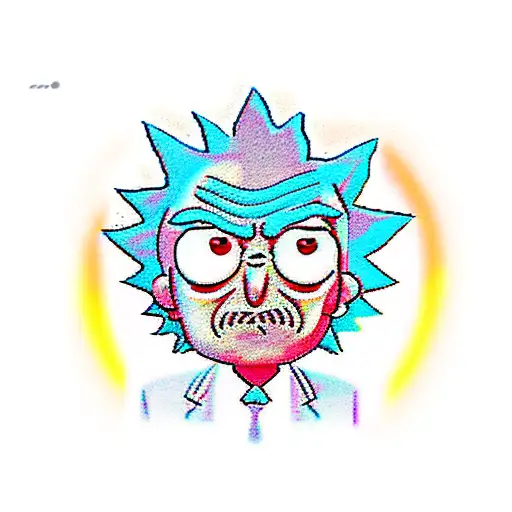 rick and morty tattoo design idea