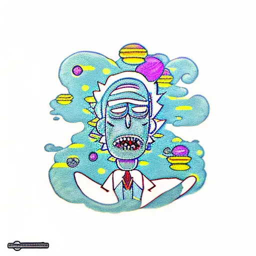 rick and morty tattoo design idea