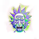 rick and morty tattoo design idea