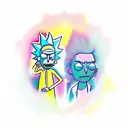 rick and morty tattoo design idea