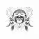 3 monkeys tattoo design idea