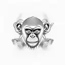 3 monkeys tattoo design idea