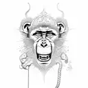 3 monkeys tattoo design idea