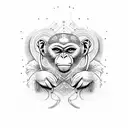 3 monkeys tattoo design idea