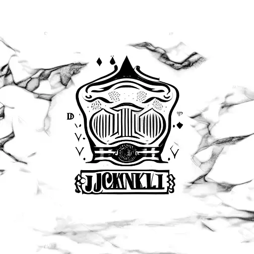 3 playing cards in the background a bottle of jack daniels in front and an ashtray tattoo design idea