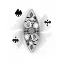 3 playing cards in the background a bottle of jack daniels in front and an ashtray tattoo design idea