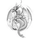 Dragon tattoo design idea