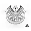 king Ghidorah tattoo design idea